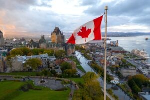 Canadian Flag in Quebec