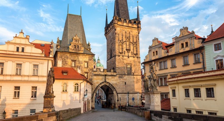 Charles Bridge in Prague in the morning, Czech Republic