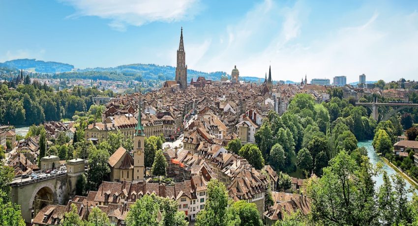 Panoramic view of Berne city, Switzerland