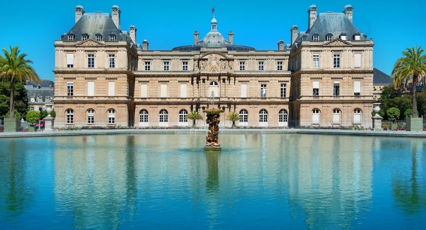 Facade of Palais du Luxembourg in Paris, France