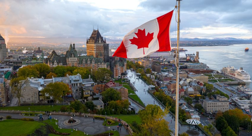 Canadian Flag in Quebec