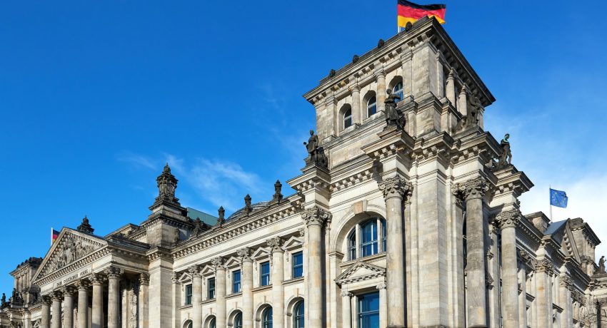 The Reichstag building in Berlin, Germany